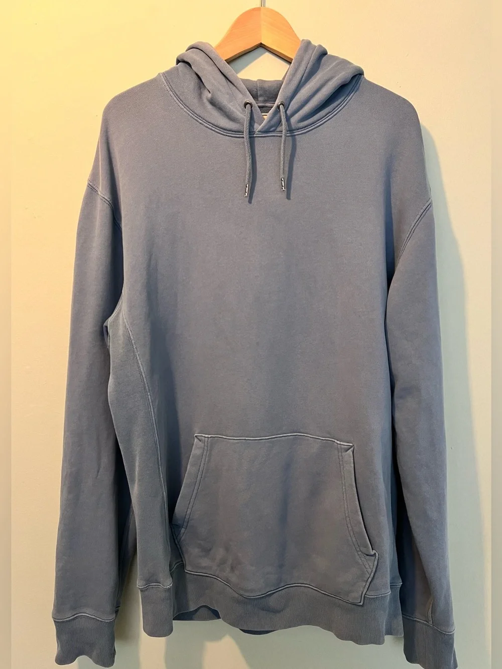J Crew Pullover Hoodie in Dusty Blue